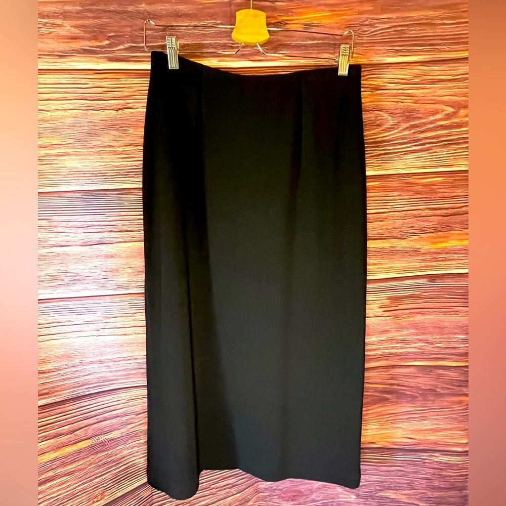 Eileen Fisher Black Long Maxi Skirt Career Pull on Comfy Boho Simple